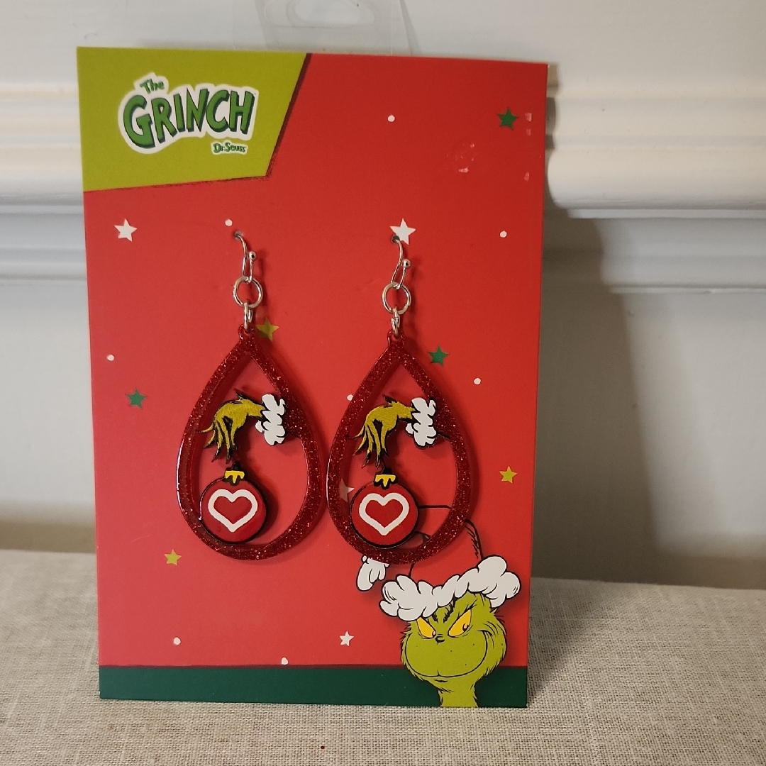 Grinch Festive Christmas Earrings